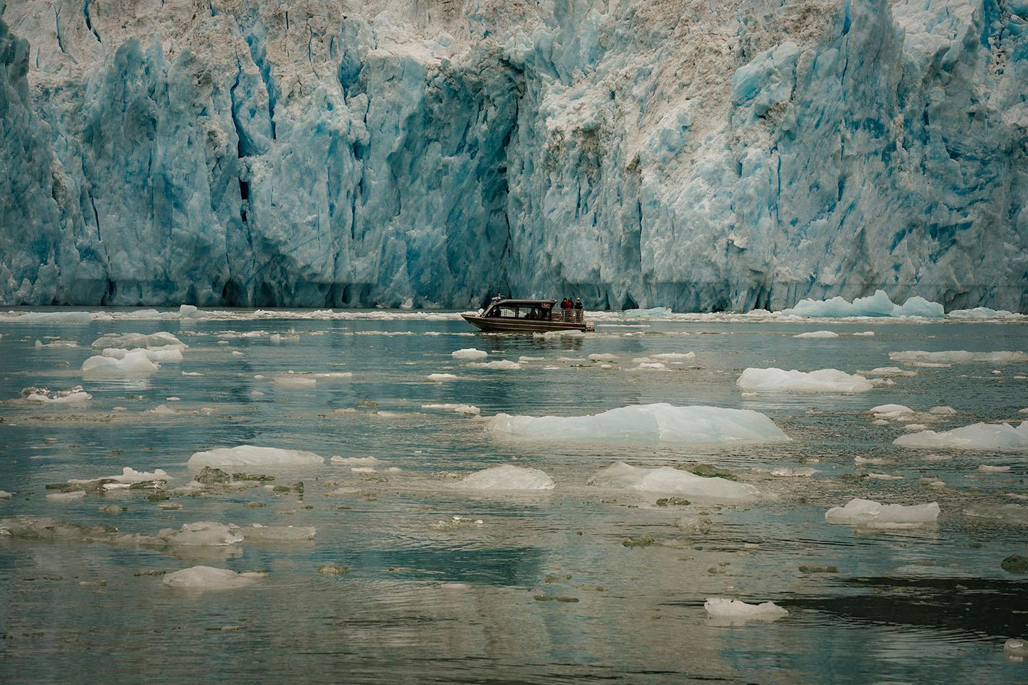 LeConte Glacier with Boat No. 2, Alaska - Walloy