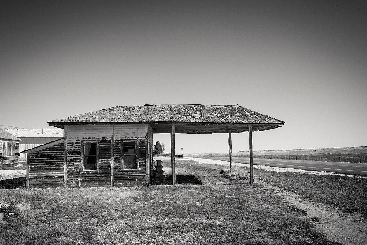 The old store and gas station. Van Tassel, Wyoming, Study No. 1 - Walloy