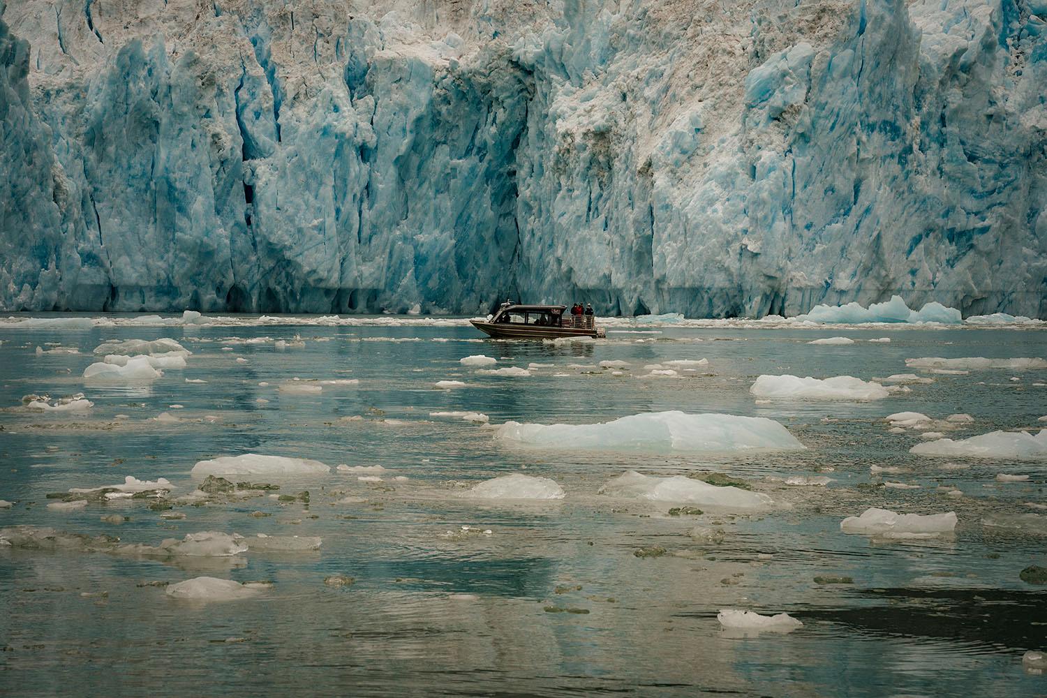 LeConte Glacier with Boat No. 2, Alaska - Walloy