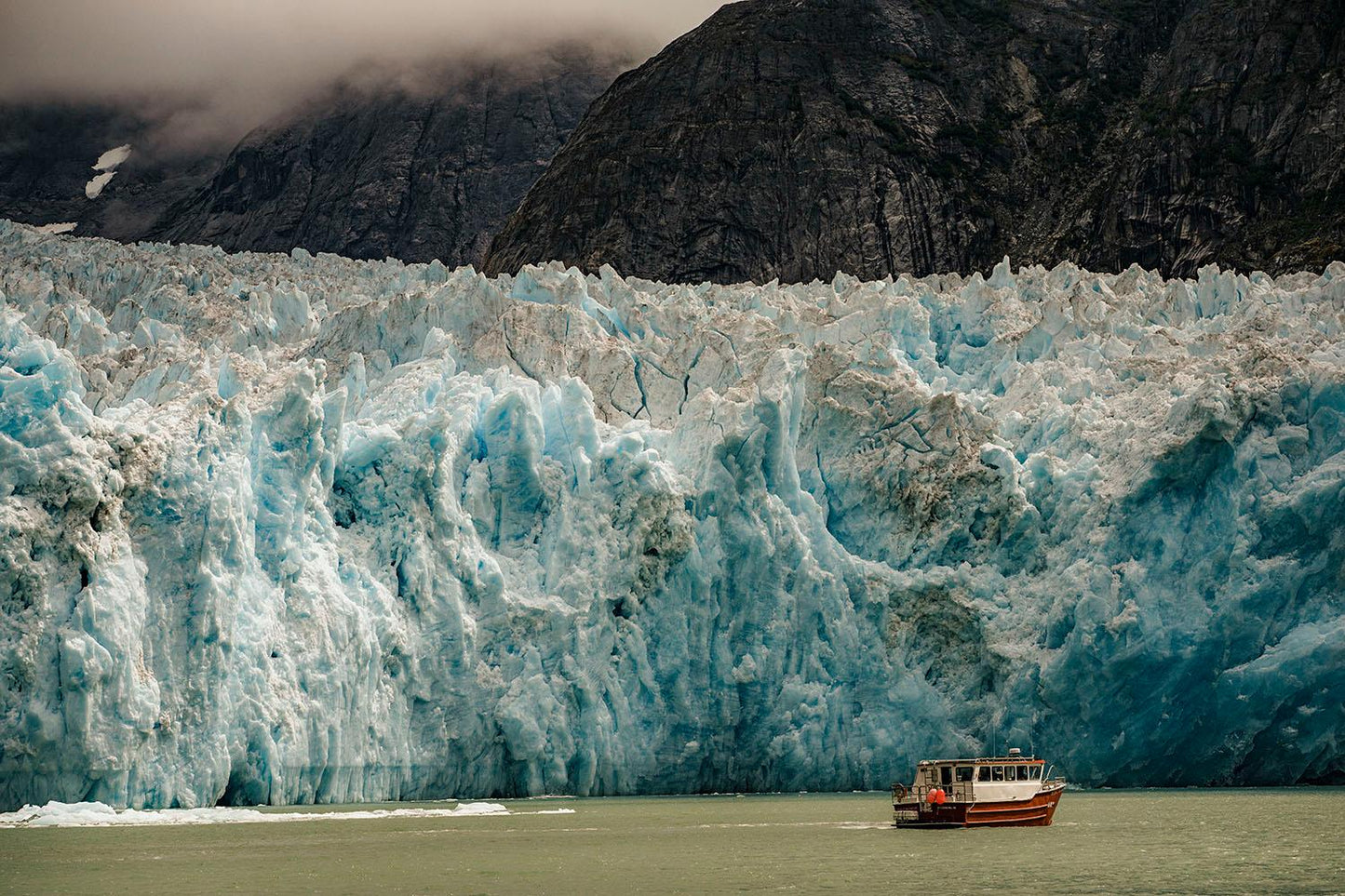 LeConte Glacier with Boat No. 1, Alaska - Walloy