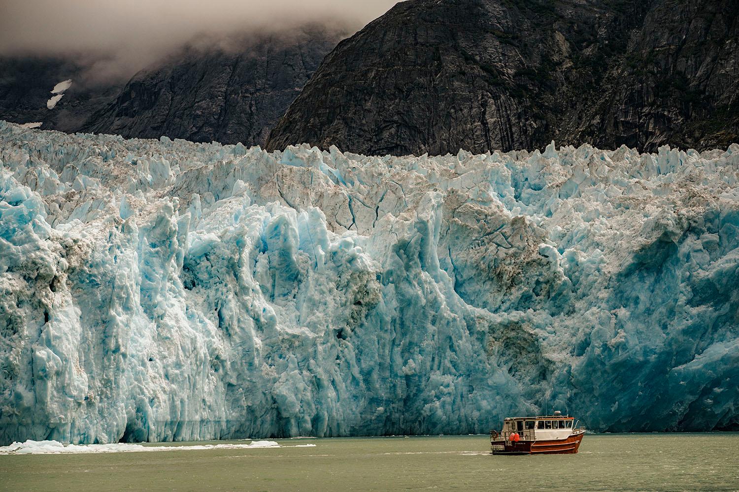 LeConte Glacier with Boat No. 1, Alaska - Walloy